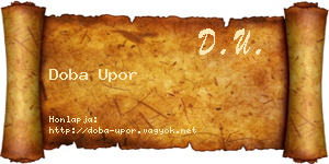 Doba Upor névjegykártya